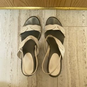 Air Supply Plus White and Silver Sandals